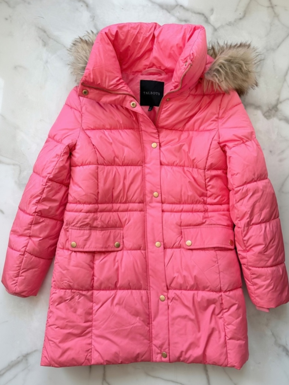 Talbots Pink Down Puffer Jacket - Size XS